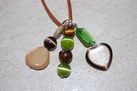 collier Anita vert marron