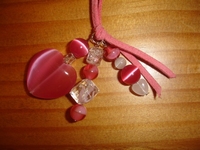 collier Muriel rose / framboise