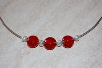 collier bulles rouges