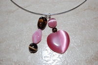 collier coeur rosée d`hiver