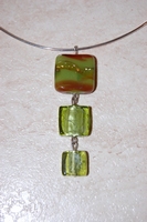 collier trio vert marbré