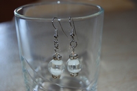 boucles d`oreilles Intemporelles cristal blanc