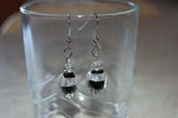 boucles d`oreilles Intemporelles cristal noir