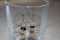 boucles d`oreilles Intemporelles cristal topaze