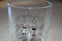 boucles d`oreilles Intemporelles cristal améthyste