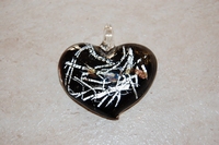 Coeur noir argent