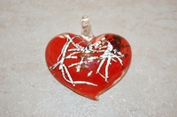 Coeur rouge argent