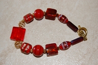 Bracelet Rouge et or