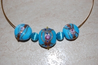 collier tour de cou or bleu