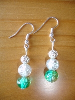boucles d`oreilles Tropique vert / bleu