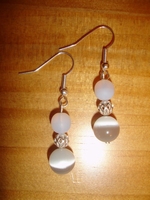 boucles d`oreilles Aurore blanches