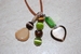 collier Anita vert marron