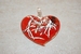 Coeur rouge argent