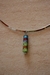 collier baton duo bleu et vert