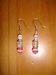 boucles d`oreilles Muriel rose / blanc